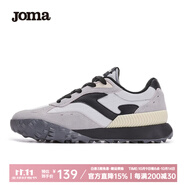 JOMA 213休閑運動鞋男女同款復古跑鞋防滑耐磨戶外運動徒步慢跑跑步鞋 黑灰 38 女