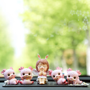 宇路表（88 RUE DU RHONE）88車(chē)內飾品擺件一路平安鹿汽車(chē)擺件車(chē)內中控臺女士車(chē)載擺件新款 4個(gè)平安鹿【粉】+安妮坐姿粉+大