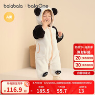 巴拉巴拉balaOne嬰兒連體衣秋冬寶寶外出抱衣爬服2025絨感萌209425120201