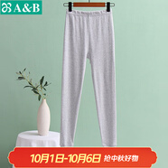 AB內(nèi)衣女士春秋季純棉秋褲超薄舒適單件全棉中老年媽媽款襯褲T010 灰色 2XL 推薦135-150斤【5°-15°】
