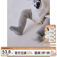 OAK FAMILY嬰兒連褲襪春秋保暖舒適柔暖女童打底褲襪寶寶長(cháng)筒棉襪百搭褲 淺花灰 1雙 1-3歲