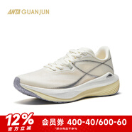 安踏（ANTA）輕風(fēng)丨運(yùn)動(dòng)鞋男女同款秋季冠軍系列透氣通勤輕便跑步鞋112525532A 【女款】象牙白/銀-3 37.5