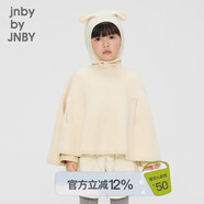jnby by JNBY江南布衣童裝冬綿羊毛毛衣套頭斗篷型蝙蝠袖可愛(ài)女童兒童1N031109 125原坯色 100 cm