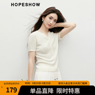 紅袖氣質(zhì)老錢(qián)風(fēng)針織衫2025春夏季新款女裝百搭復(fù)古絞花V字圓領(lǐng)上衣 米白004 L
