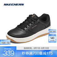 斯凱奇（Skechers）2025春夏新品男女同款板鞋輕質(zhì)吸震透氣時尚百搭 黑色/BLK 36.5