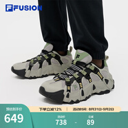 FILAFUSION斐樂潮牌山脈鞋男鞋老爹鞋新款運動休閑鞋 柔柳綢灰/黑-PB 42