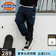 dickies休閑褲 男女同款新復古回潮印花多口袋束口工裝褲百搭8 深海軍藍 28