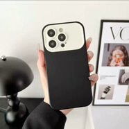 柒閱芒適用iPhone14PROMAX蘋果13視窗12磨砂11簡約保護(hù)套 黑白色 iPhone X/XS