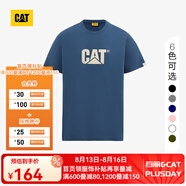 CAT卡特春新品男涼感設(shè)計(jì)反光logo印花短袖T恤輕戶外七夕禮物 藏青 2XL