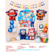 愛的浪漫超級飛俠主題寶寶3周歲生日裝飾場景布置男孩氣球派對背景墻用品. 簡易超級飛俠套餐5