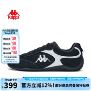 KAPPAWing卡帕女鞋賽車(chē)鞋復古德訓鞋2025夏季新款運動(dòng)鞋潮流休閑板鞋子 黑色/冬日白 41