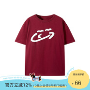 LEMANISMT恤男美式300g純棉短袖夏季情侶發(fā)泡體恤衫潮牌打底上衣 酒紅色- 酒紅色- S
