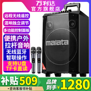 萬利達（Malata）音響系列L8大功率專業(yè)戶外家用唱K歌移動便攜式廣場舞演出舞臺演繹藍牙音箱低音炮帶無線話筒9058/L15廣場舞音響-雙話筒