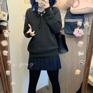 其他的  THE OTHER孤獨搖滾山田涼cosplay甜辣jk制服深灰毛衣襯衫紺色短裙cos套裝 深灰色套頭毛衣  單件 XS