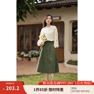 茵曼（INMAN）襯衣女士2025年春季新款女裝高級感洋氣立領(lǐng)繡花邊新疆棉襯衫 淺杏色 M