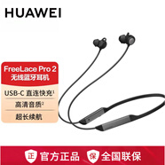 華為（HUAWEI）FreeLace Pro 2無(wú)線(xiàn)藍牙耳機主動(dòng)降噪掛脖式頸掛入耳式音樂(lè )游戲低延遲跑步運動(dòng)超長(cháng)續航七夕禮物 【原封盒裝】FreeLace Pro 2 雅丹黑+1米定制6A線(xiàn)