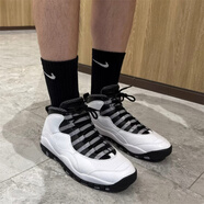 耐克（NIKE） Air Jordan 10 OG舒適百搭防滑耐磨高幫復古籃球鞋男款白黑 HJ6779-104白黑 41 (260mm)