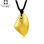 今上珠寶黃金項(xiàng)鏈男吊墜許愿石項(xiàng)鏈3D硬金掛墜個(gè)性 定價(jià) 許愿石吊墜大版約1.8-2g