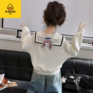 小黃鴨女童秋裝衛(wèi)衣套裝2025新款秋季洋氣大童女孩上衣兒童裝春秋款衣服 単件衛(wèi)衣 120 cm