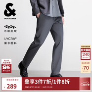 杰克·瓊斯（JACK&JONES）25年男裝秋冬褲子男直筒零壓褲加絨長(cháng)褲商務(wù)休閑褲免燙易打理男褲 珍珠黑037 四季款 33 180