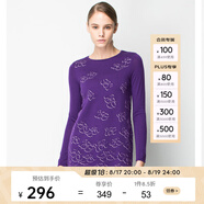 PORTS寶姿 長袖圓領(lǐng)套頭毛針織裙LW9K281JKW002 ACAI MIX S