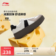 李寧奶酪2.0德訓(xùn)鞋板鞋女鞋春季復(fù)古減震經(jīng)典休閑鞋AGCU534