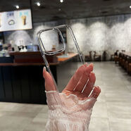 初旋律適用蘋(píng)果16ProMax超薄透明殼iPhone15/16Plus鏡頭全包14硬殼X 超薄冰透殼-PC大孔-96透光率丨還原裸機配色* iPhone 7