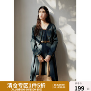 獨(dú)束大碼女裝復(fù)古牛仔外套吊帶裙兩件套女春裝新款休閑牛仔時(shí)尚套裝 深復(fù)古藍(lán) XL (尺碼：3) (尺碼：3)