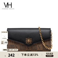 VANESSA HOGAN VH女包太陽神系列貝倫信封包輕奢斜挎包鏈條包七夕禮物送女友 黑色