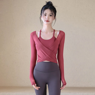 ACKDCS瑜伽服普拉提上衣女春秋季跑步運動(dòng)時(shí)尚網(wǎng)紗健身套裝高級感兩件套