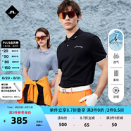 金林德伯格（J.Lindeberg）商場同款GOLF夏季新款情侶翻領T恤短袖商務POLO衫男女52413Z031 RPR黑色2.0 S