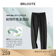 巴魯特【涼感褲】超柔生物基纖維男士休閑褲柔軟舒適彈力九分褲夏裝 BZ2F17K193黑色 40 （190/100A）