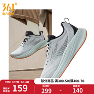 361度運動(dòng)鞋男鞋飛翼4網(wǎng)面透氣黑色通勤鞋緩震回彈跑步鞋耐磨鞋子男 循環(huán)灰/淺煙綠【密網(wǎng)】 41