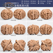 百年老樹(shù)果乾隆爺同款四座樓精品文玩核桃獅子頭一物一圖矮樁悶尖 A74986 老樹(shù)原色四座樓獅子頭43mm