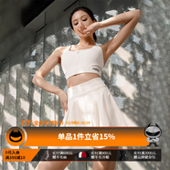 Monster Guardians 網(wǎng)球裙女 運動半裙自帶安全打底拉鏈口袋高腰顯瘦防走光網(wǎng)球服 白色短裙 自帶安全打底 M
