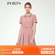 PORTS寶姿女裝甜美氣質(zhì)修身連衣裙女娃娃領(lǐng)A字裙粉色ALM8D029JWP072 PINK L (8)