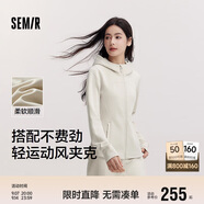 森馬（Semir）[商場同款]外套女顯瘦運動風(fēng)氣質(zhì)2025春緊身連帽夾克102125108003