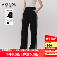 艾諾絲雅詩(shī)【商場(chǎng)同款】春秋新品運動(dòng)休閑高腰直筒褲休閑褲女30123198 黑色 S