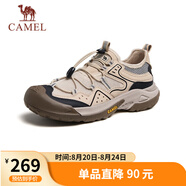 駱駝（CAMEL）踏山男士戶外登山復(fù)古透氣休閑徒步鞋七夕 G14M342685 杏色 41