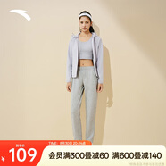 安踏錐形衛褲女士2025冬季新款加絨保暖直筒休閑褲針織運動(dòng)長(cháng)褲子