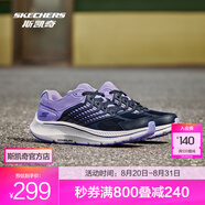 斯凱奇（Skechers）暮光鞋丨2025新品運動跑鞋男女款高回彈輕質(zhì)吸震綁帶休閑鞋 女款-海軍藍(lán)色/薰衣草色/NVLV 38.5