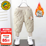 G.DUCKKIDS小黃鴨男童褲子冬季兒童棉褲加絨加厚寶寶三層夾棉冬褲男孩保暖褲 香檳色2420款 100 尺碼2~3歲【 90-100cm】