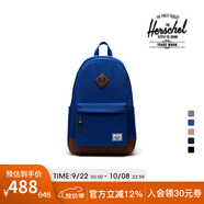 Herschel加拿大赫行 經(jīng)典系列Heritage男女書包通勤包雙肩背包 品藍色/棕褐色 24升