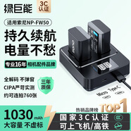 綠巨能（llano）適用索尼ZV-E10相機NP-FW50電池充電器A6000 A6100 A6400 A6500 A6300 A7M2 A5100 A7微單雙充