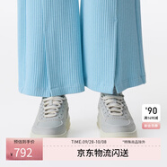 LI-NING 1990板鞋女鞋牛皮小白鞋2025新款透氣經(jīng)典運動休閑鞋ALHV020 水滴灰-2 36