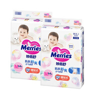 花王（Merries） NB.S.M.L 尿不濕片/妙而舒拉拉褲 紙尿褲_M64片*2包(14-20斤)