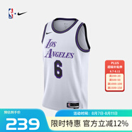 NIKE耐克NBA官方-湖人詹姆斯男速干夏季運(yùn)動(dòng)球衣籃球服背心DO9597-101 湖人隊(duì)/詹姆斯 2XL