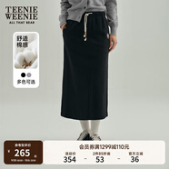 Teenie Weenie小熊秋季半身長(cháng)裙衛裙學(xué)院簡(jiǎn)約休閑款時(shí)髦復古裙女士 黑色 S (160)