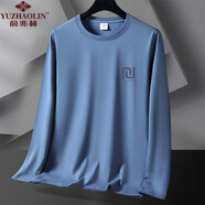 俞兆林男士長(cháng)袖t恤2025新款春秋季圓領(lǐng)打底衫薄款帥氣舒適休閑打底體恤 【一件裝】霧藍色 M 【建議80-100斤】