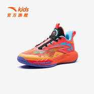 安踏（ANTA）兒童鞋類男大童星火籃球系列籃球鞋 柿紅色/黃橙/純黃色-2 42